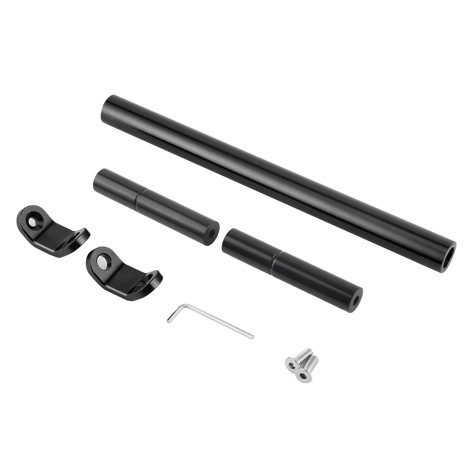 Cnc-gefräster, Verstärkter Lenker Aus Aluminiumlegierung Für Motorräder, Verlängerte Lenkerquerstrebe, Schwarzer Lenkungsdämpfer