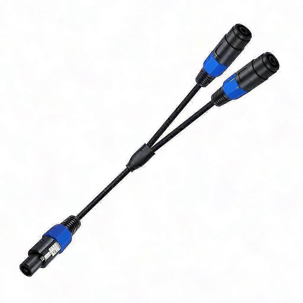 Speakon 1 Stecker Auf 2 Buchsen Adapterkabel, 2-poliges Lautsprecherkabel, Audio-splitter Für Lautsprecher, Professioneller Stecker, Zwei Ausgänge, Standardlänge, Schwarz.