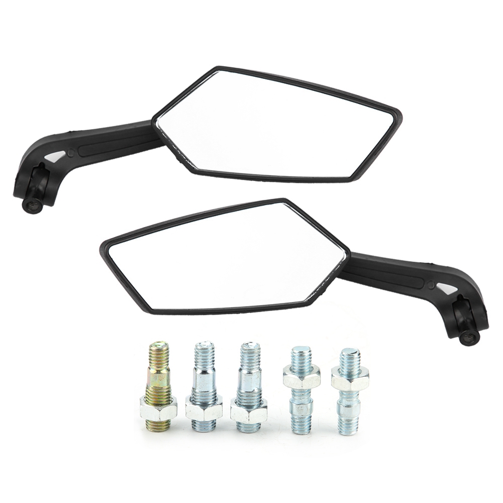 Set Mit 2 Schwarzen Seitenspiegeln Für Motorräder, Retro-stil, Linker Und Rechter Lenkerspiegel