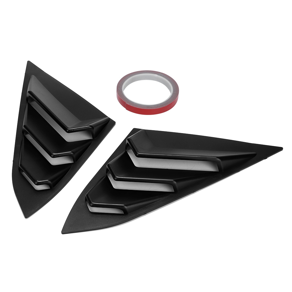 2 Sätze Seitliche Lüftungsschlitze Für Die Hinteren Seitenfenster Des Honda Civic (2016–2019), Schwarze Lüftungsabweiser