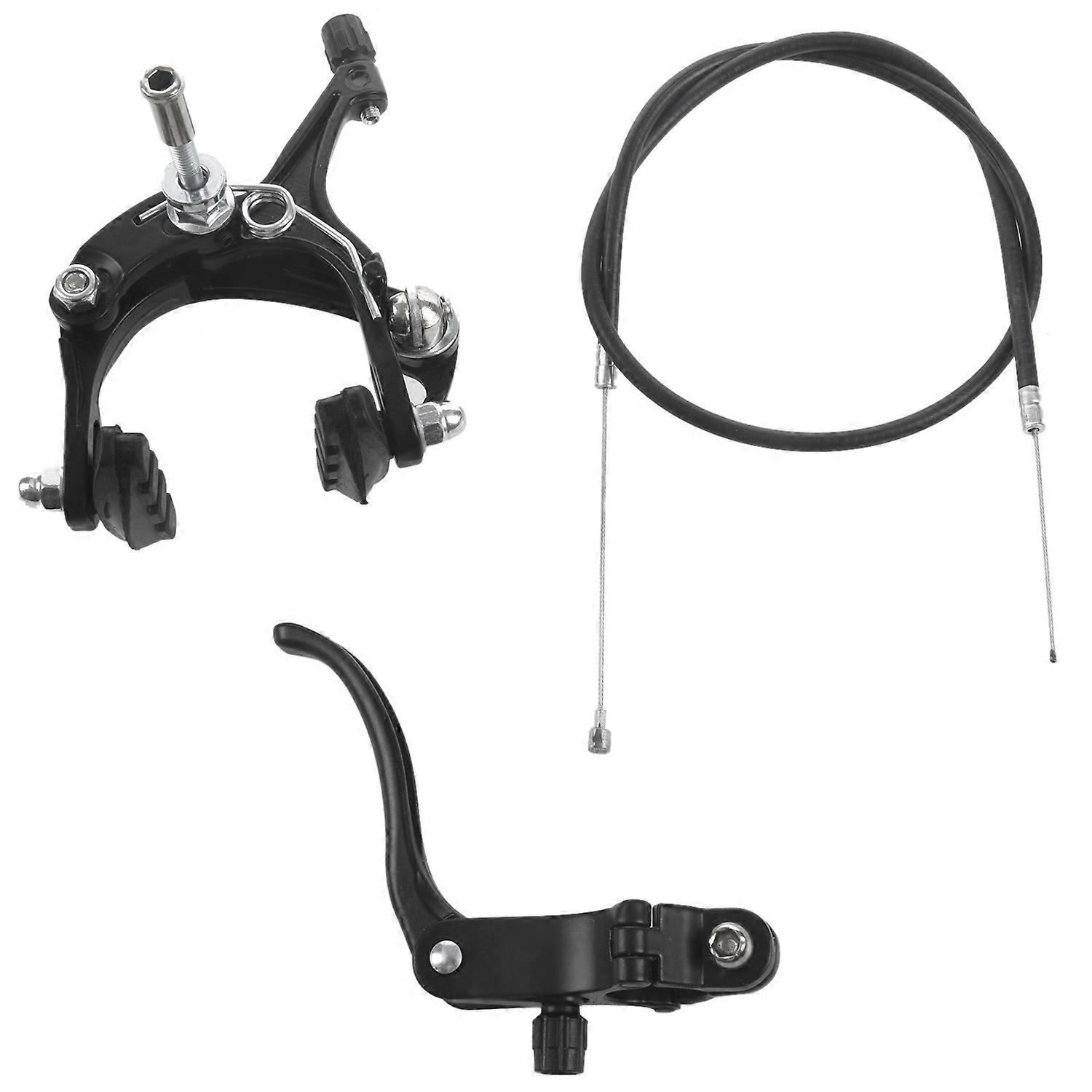 Schwarze Fixie-rennradbremse – Komplettes Bremsenset Für Cruiser, Vorderradbremssattel, Robustes Bremssystem, Zubehör Für Stadträder, Kompatibles Ersatzteil