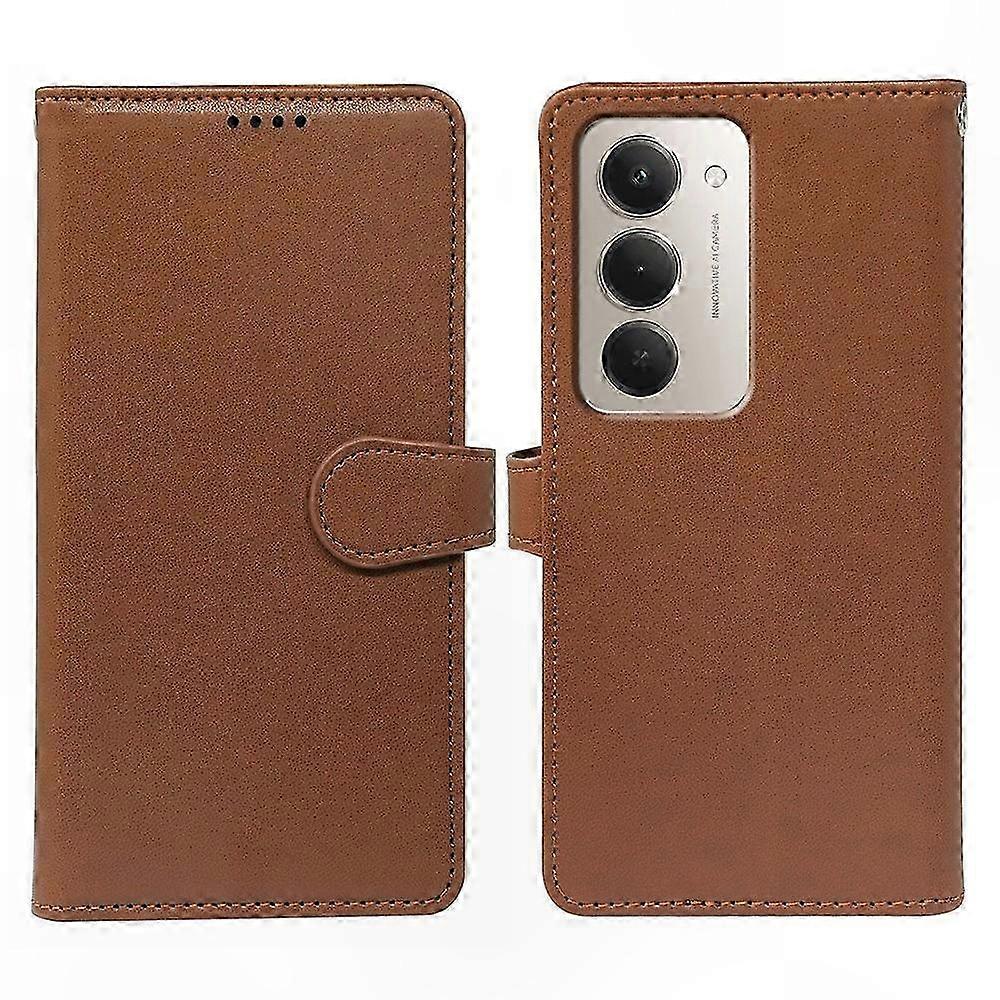 Kunstlederhülle Für Redmi 15 5g, Integrierter Kartenhalter Und Eingebauter Ständer, Hartschalenetui Mit Aufstellfunktion, Robuster Schutz, Kartenfächer, Schlankes Design, Schwarz.