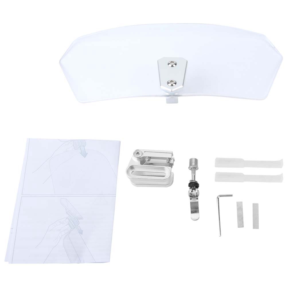 Universell Verstellbare Motorrad-windschutzscheibe (transparent) - Transparenter Windabweiser Für Motorräder.
