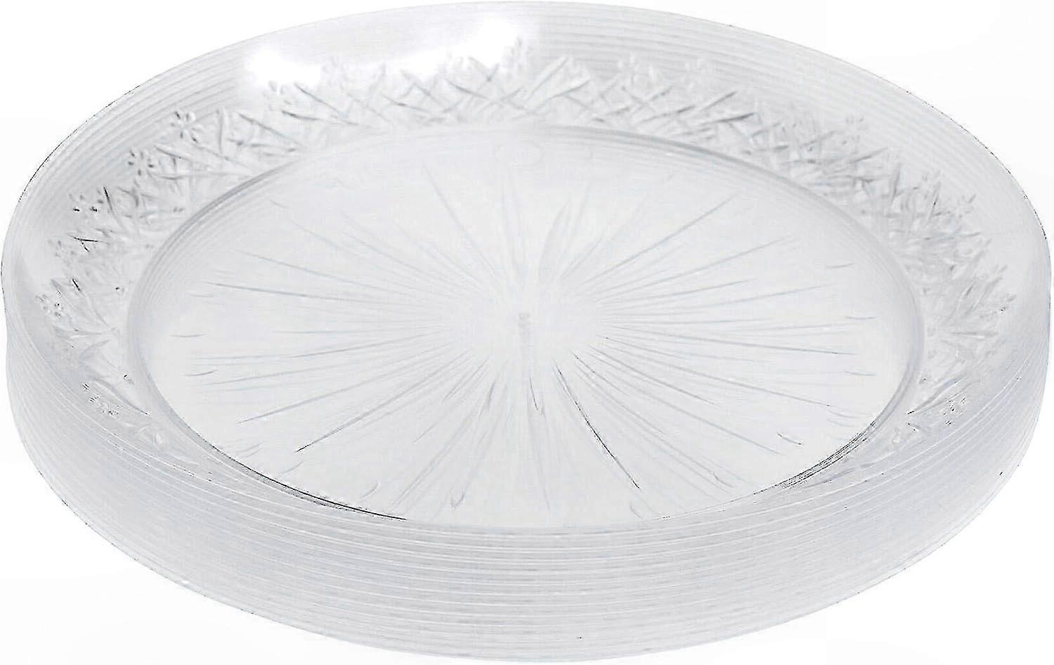 Robuste, Transparente Kunststoffteller, 24er-set, 25 Cm Durchmesser, Perfekt Für Empfänge, Hochzeiten Und Partys, Wiederverwendbar Und Elegant, Praktisches Partygeschirr