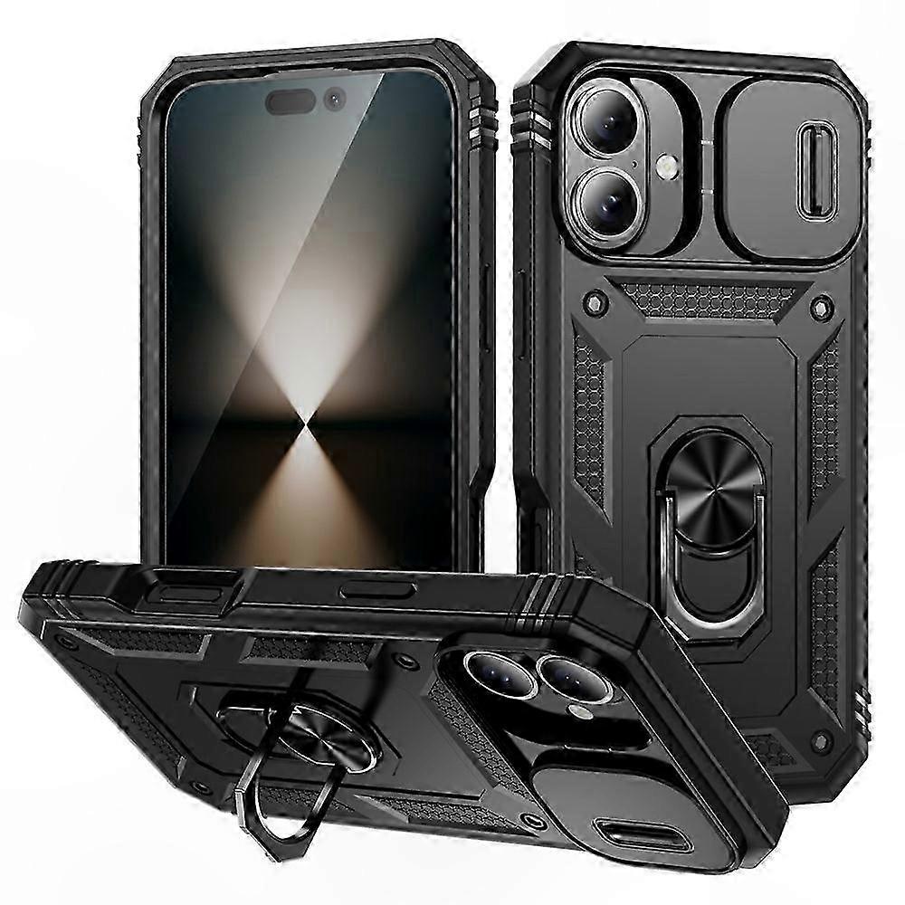 Hybrid-tpu-pc-hülle Mit Ständer Und Verschiebbarer Kamera Für 17-zoll-smartphones, Stoßfest, Transparent