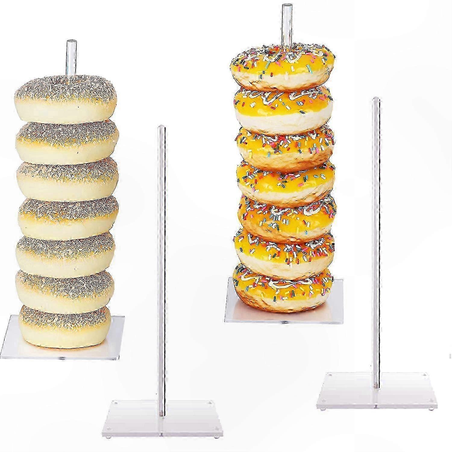 Dessertständer Aus Acryl, 4er-set Transparente Türme Für Donuts, Bagels Und Gebäck, Ideal Für Catering Und Empfänge