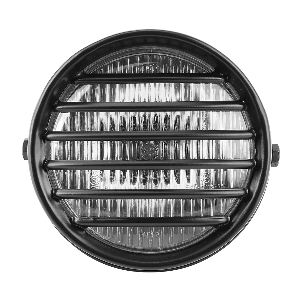 6-zoll-rundscheinwerfergrill Aus Klarem Glas Mit Schutzglas Für 35-w-halogenlampen, Universell Für Motorradfahrer