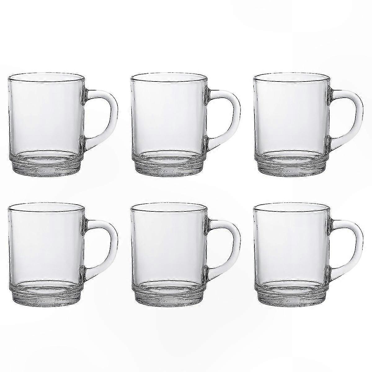 Set Aus 6 Klaren Glastrinkgläsern, 26 Cl, Im Versailles-stil, Hitzebeständig, Hochwertiges Geschirr