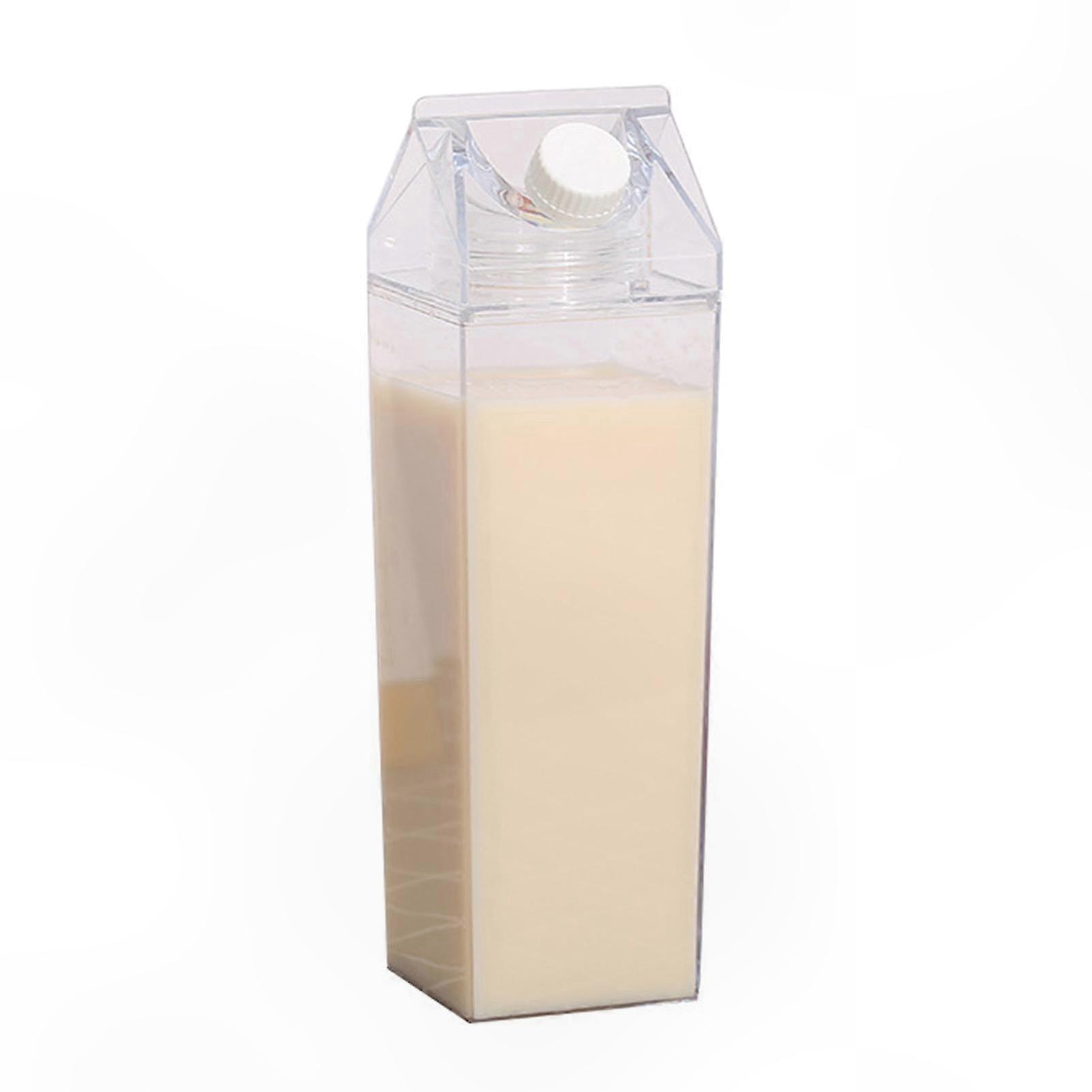 Große, Transparente Aufbewahrungsflasche Mit Deckel Für Milch, Saft Und Wasser
