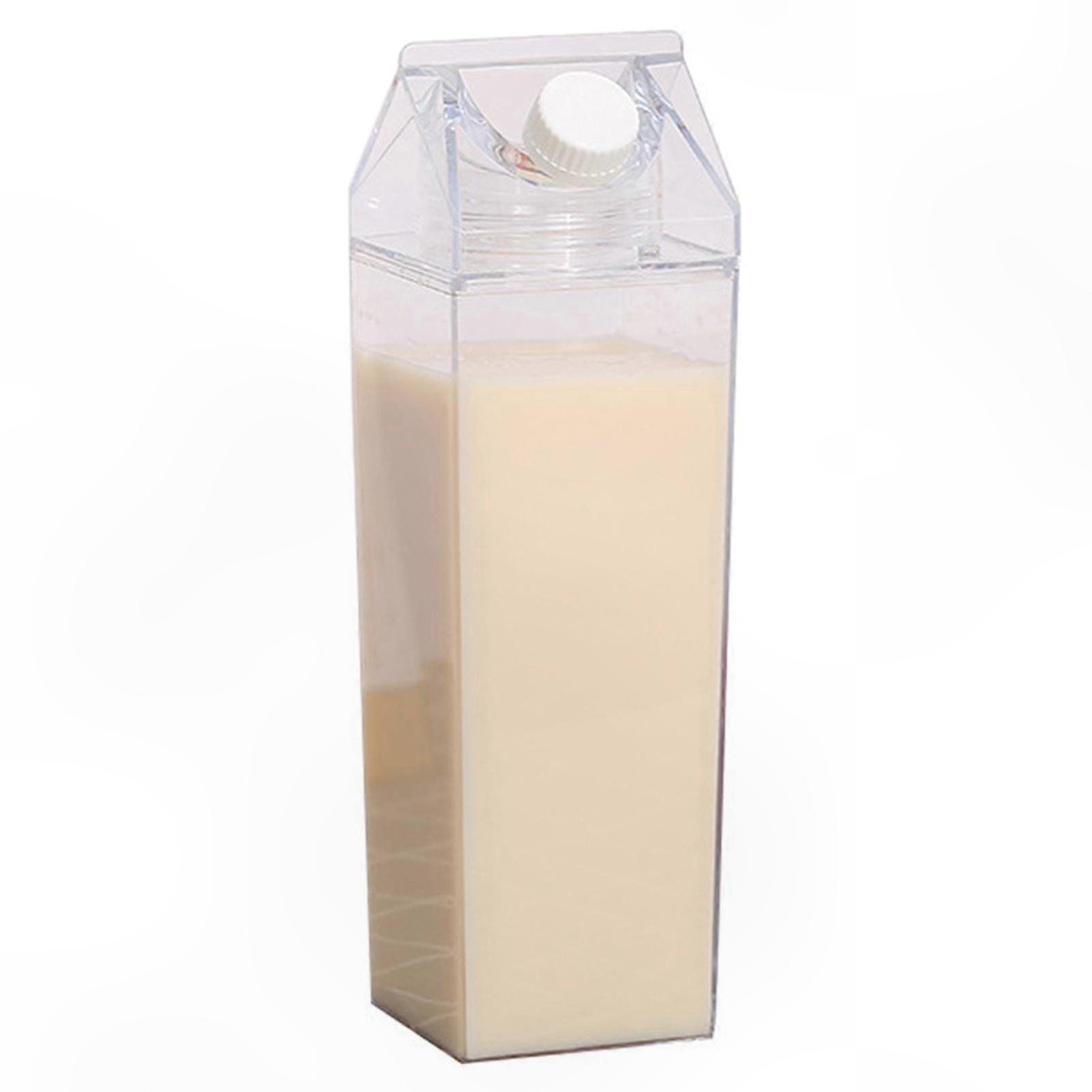 Transparente Aufbewahrungsflasche Mit Deckel, Großes Fassungsvermögen Für Milch, Saft Und Wasser