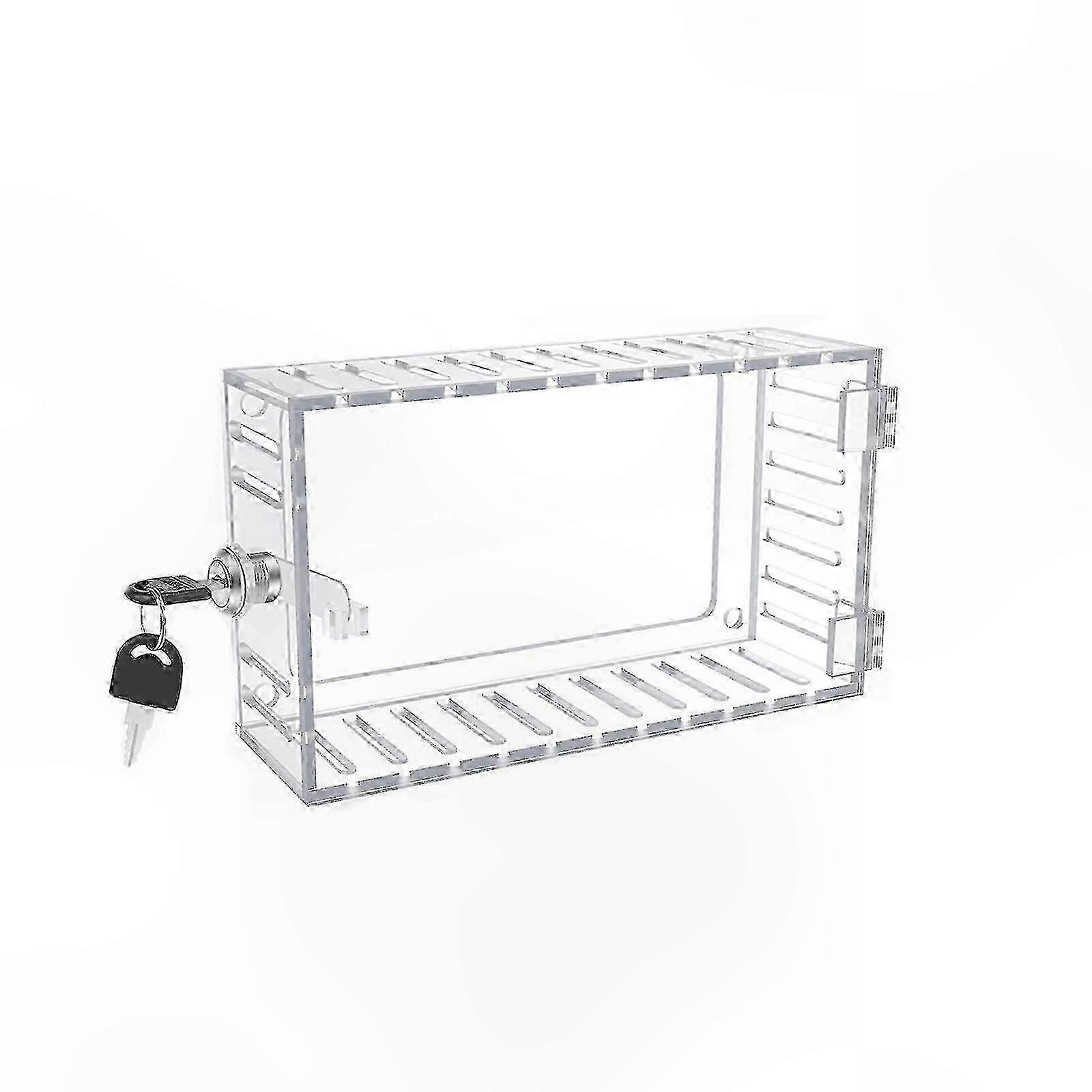 Großer, Transparenter Thermostat-verschlusskasten Mit Schlüssel, Universelle Wandabdeckung Für Thermostate Bis 17,8 X 11,4 Cm.