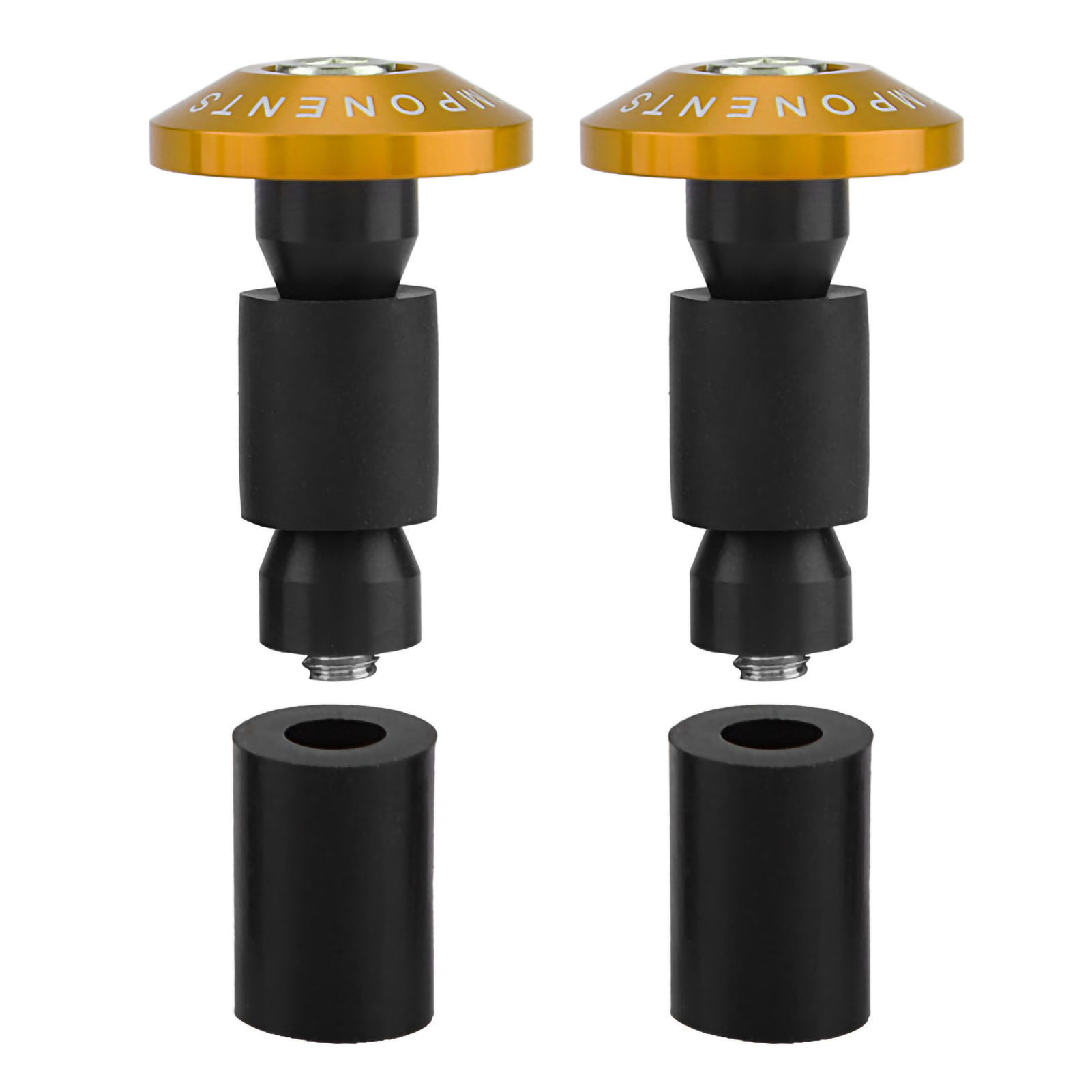 22 Mm 7/8 Zoll Motorrad-lenkerendkappen Für Renn-, Atv- Und Offroad-fahrzeuge – Goldene Schutzkappen