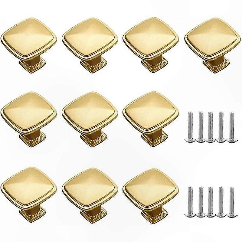 Goldene Schrankgriffe X10, Schubladen Und Möbel, Metallgriffe, Goldfinish, Set Mit 8 Türgriffen, Küchenzubehör, Modernes Design, Möbelbeschläge.