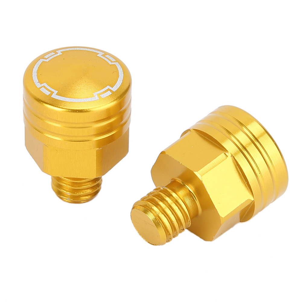 2 Motorradspiegel-schraubenbolzen Cnc-gefräste Aluminiumlegierung M8x1,25 Gold Ersatzteile
