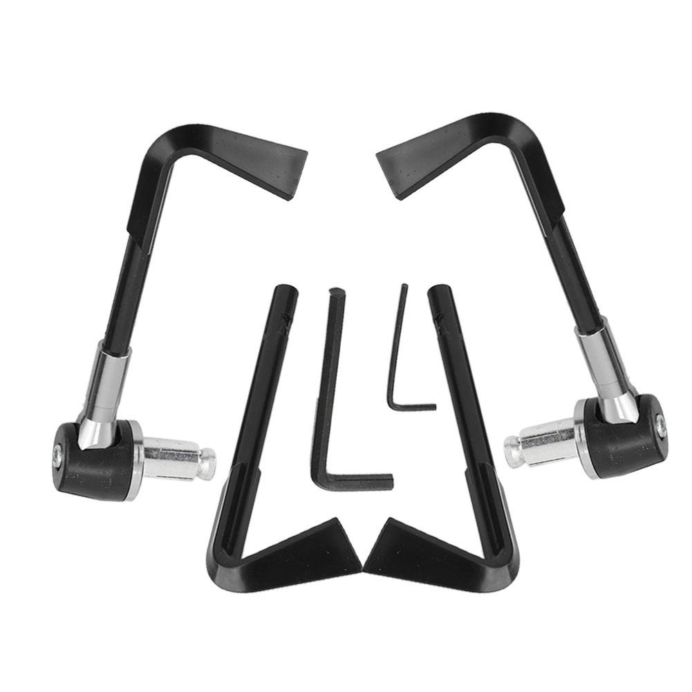 Cnc-gefräste Motorradgriffe, Bremshebel Und Silberne Aluminium-handschützer, Universelles Lenkerzubehör