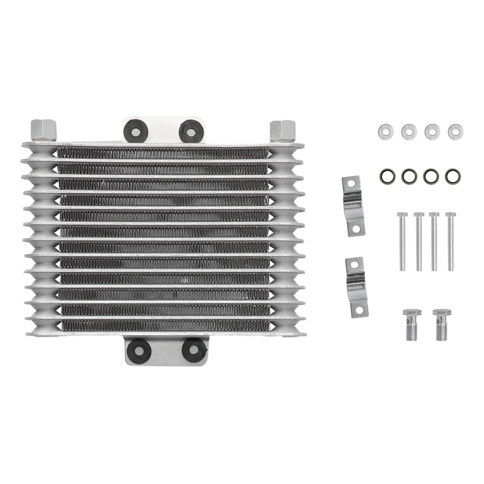 Universeller Motorölkühler Aus Silberner Aluminiumlegierung Für Pkw Und Motorräder Mit 125–250 Cm³ Hubraum