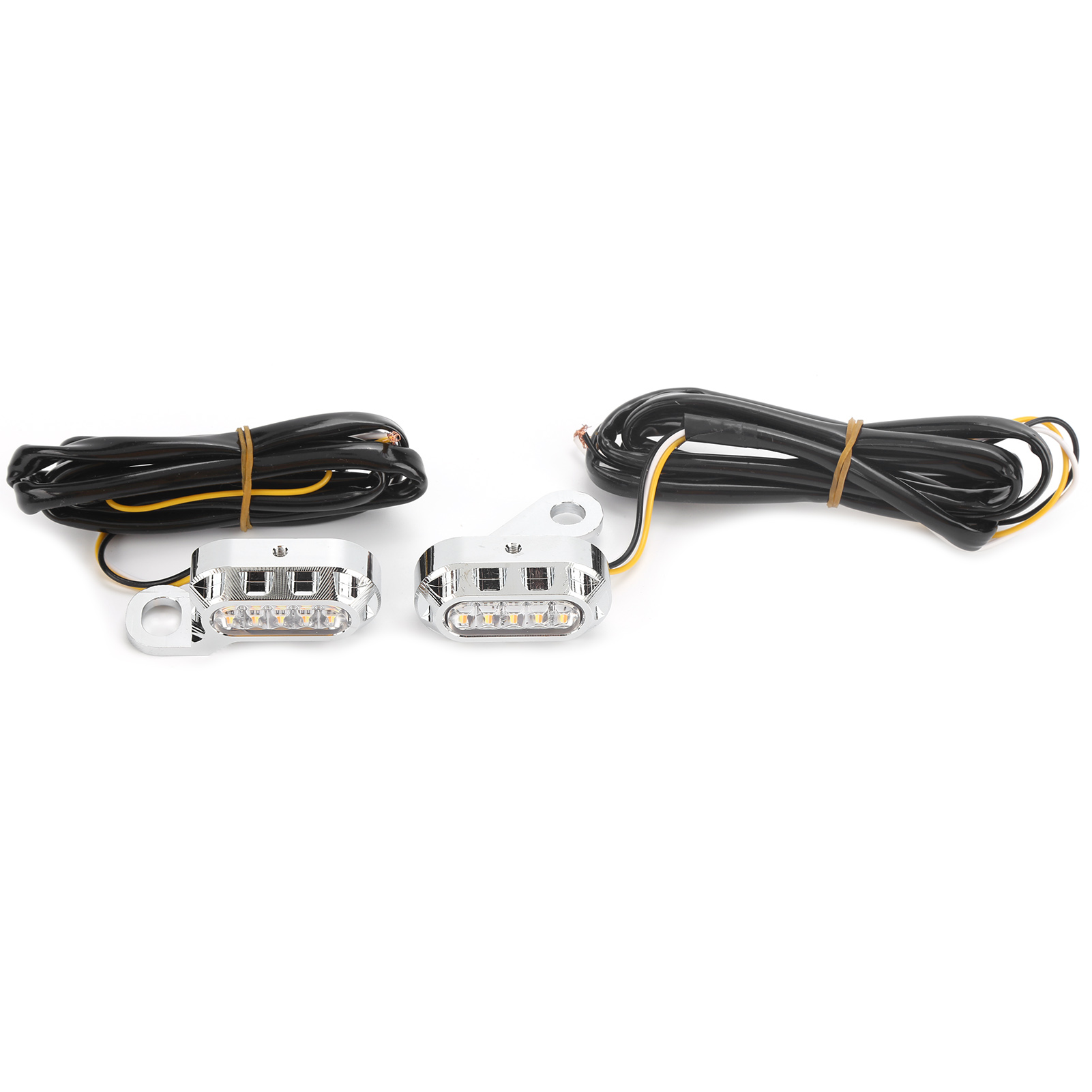 2-teilige Led-motorradblinker, Klare Linse, Silberchromfarbenes Gehäuse, Kompatibel Mit Xl 48 72 1200 883 2004-2020