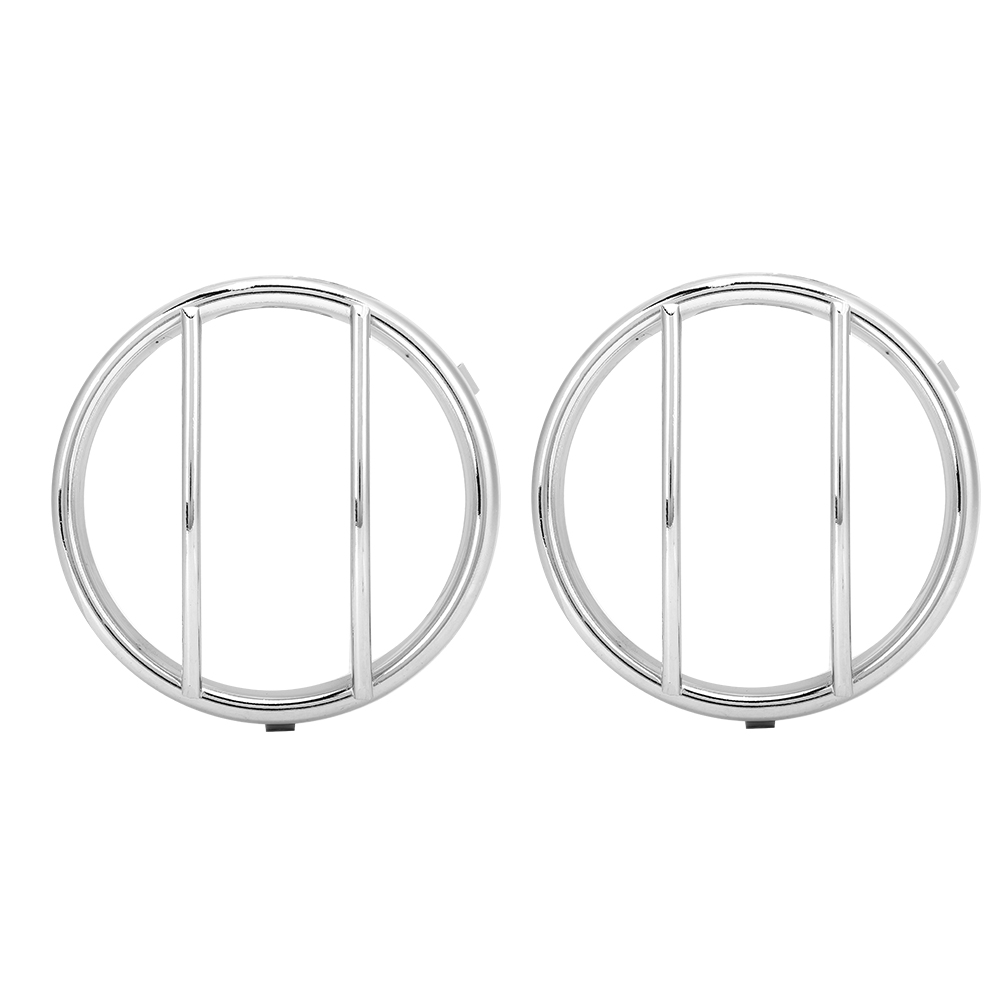 2 Stück Frontblinker-kühlergrillschutz, Kompatibel Mit Jeep Wrangler 2007-2017, Silber