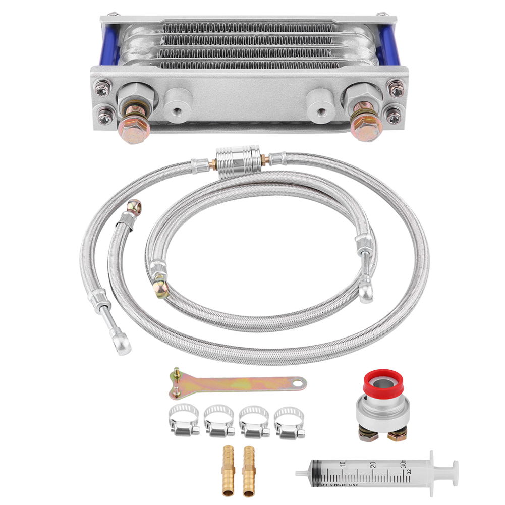 65ml Motorölkühler-kit Für Honda Gy6 - Motorrad-ölkühlkühler (silber)