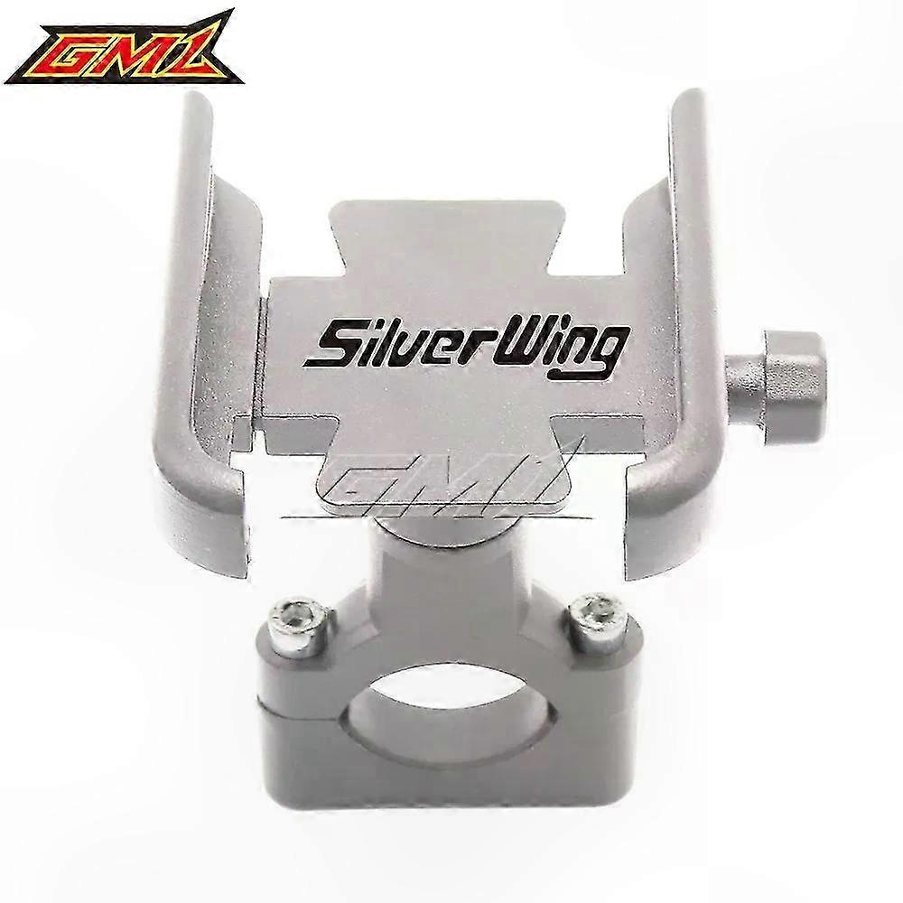 Universelle Motorrad-handy- Und Gps-halterung Für Den Rückspiegel, Halterung Für Silverwing 400/600 Roller, Lenkerhalterung Mit Navigationshalterung, Silbernes Montagezubehör