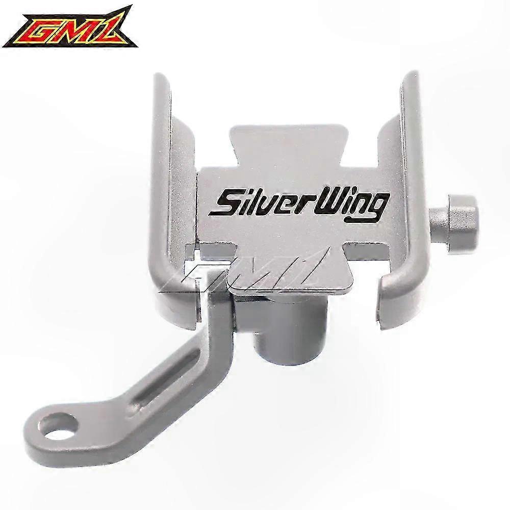 Universelle Motorrad-handy-/gps-halterung Für Rückspiegel, Lenkerhalterung Für Silverwing 400/600 Roller, Navigationshalterung Mit Halterung, Silbernes Zubehör