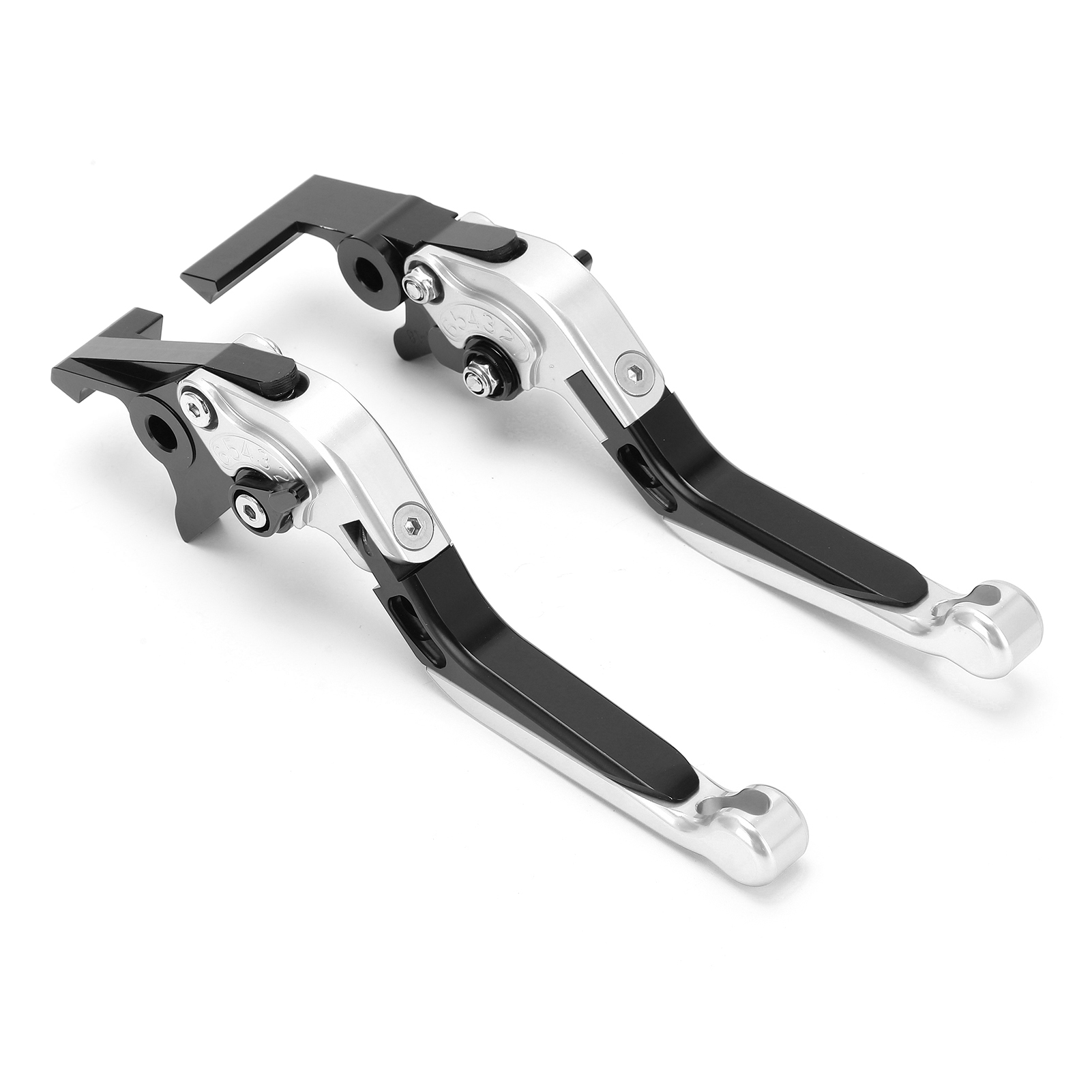 Zwei Verstellbare Motorrad-brems- Und Kupplungshebel, Cnc-gefräste Aluminiumlegierung, Kompatibel Mit Forza 250/300/350 (2018–2021), Silber