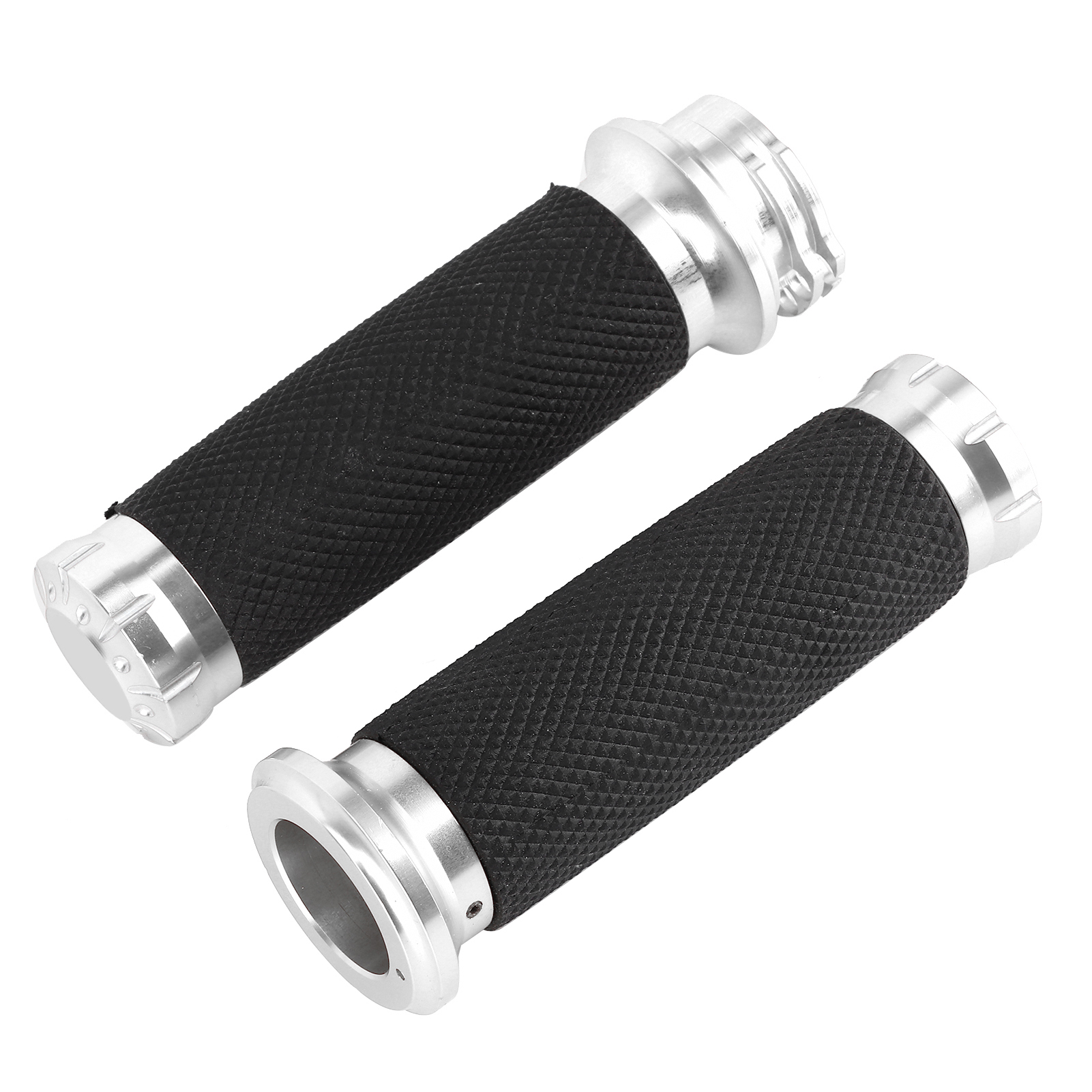Motorradgriffe Aus Aluminiumlegierung Und Gummi, Kompatibles Zubehör Vrsc Xl Xr 96-13, Silber, Rutschfest Und Komfortabel.