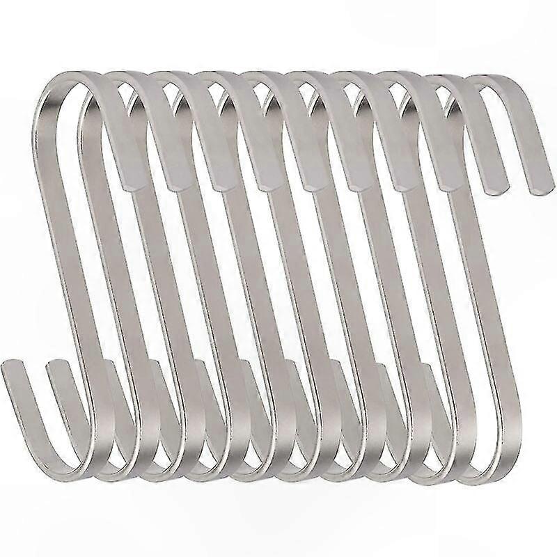 Edelstahl-s-haken, 11 Cm, 10er-pack, Silberfarben, Für Küche, Handtücher, Pflanzen Und Garten.