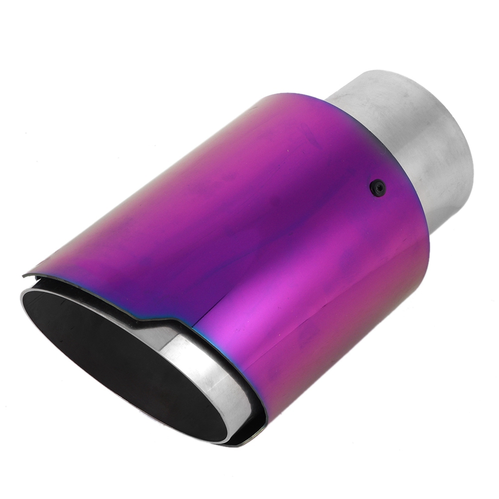 Universelles, Regenbogenfarbenes, Violettes Auspuffendrohr, Geschweißt, 2,48–3,50 Zoll Durchmesser