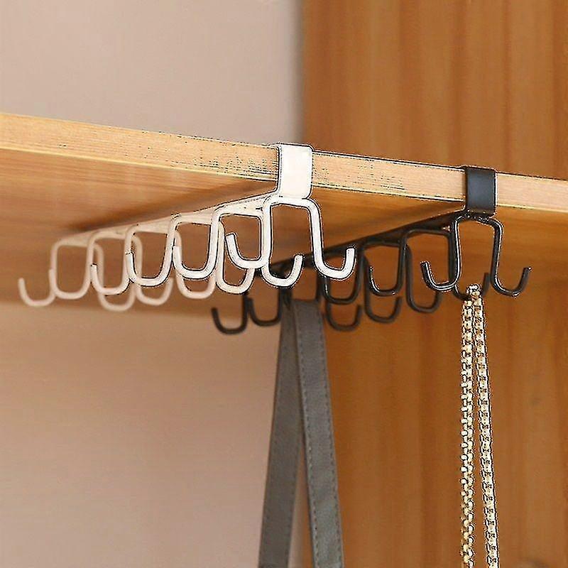 Universeller, Zweireihiger, Weißer Becherhalter, Ideal Für Küche Und Bad, Kompatibel Mit Hakenleisten Bis Zu 20 Mm Dicke