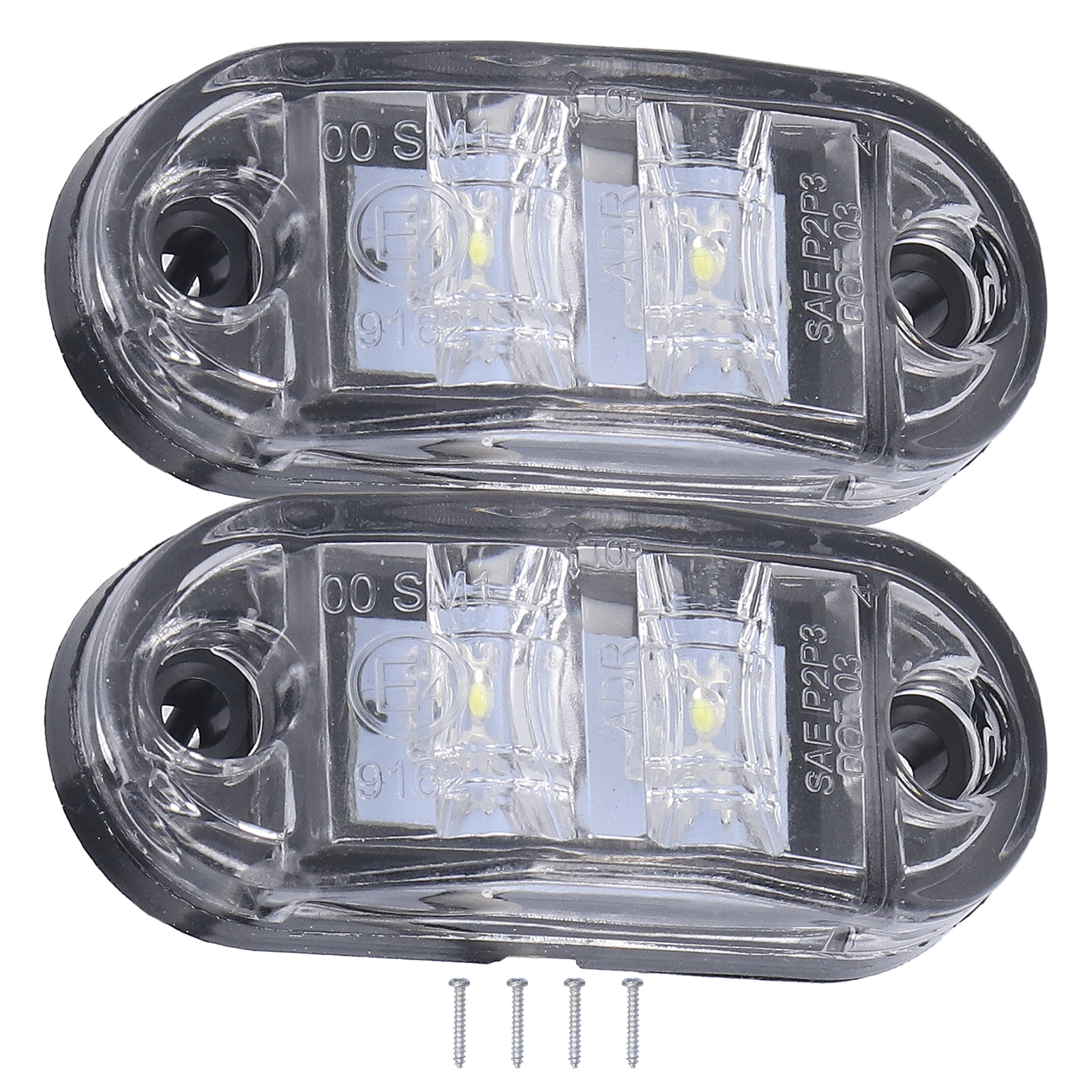 10-30v 2 Led Hochleistungs-blink-seitenmarkierungsleuchte Für Autos, Lkw, Wohnwagen, Anhänger, Weiß