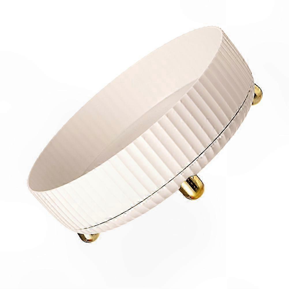 360° Drehbares Gewürzregal, Weißer Drehbarer Organizer, Rundes Tablett, 1er-set, Praktische Küchenaufbewahrung.