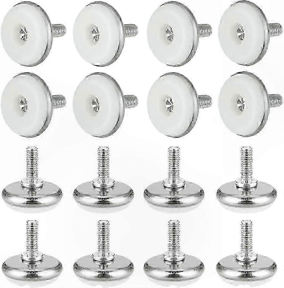 Set Mit 30 Verstellbaren Nivellierfüßen, Weißen Kunststoff- Und Metall-stabilisierungspads Mit Mutter, M6x15x28mm Gewinde Zur Stabilisierung Von Möbeln Und Geräten