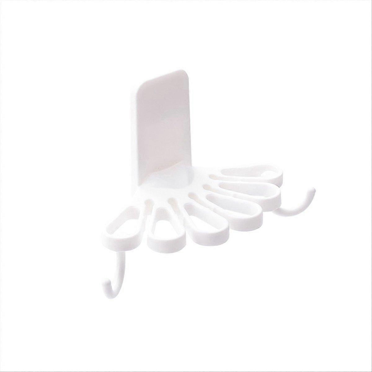 Blumenhalter Für Die Küche, Kleiderorganizer Mit Haken, Wandaufbewahrung, 1 Stück, Weißes Metall, Praktische Dekoration
