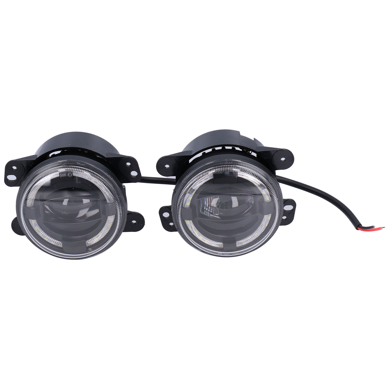 Set Mit 4 X 30-w-led-nebelscheinwerfern, Weißem Halo-tagfahrlicht, 12–24 V, Wasserdicht, Kompatibel Mit Jeep Wrangler 2007–2018