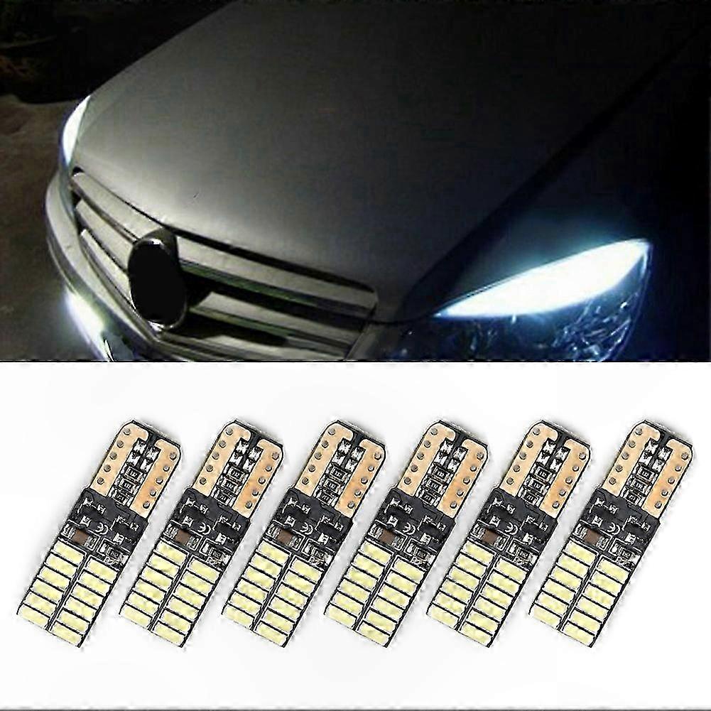6 T10 Led-lampen, 6000 K Kaltweiß, 5 W, Dc 12–24 V, Fehlerfrei, Canbus-kompatibel, Für Die Innen- Und Außenbeleuchtung Von Fahrzeugen, Kompatibles Ersatzset, 6er-packung