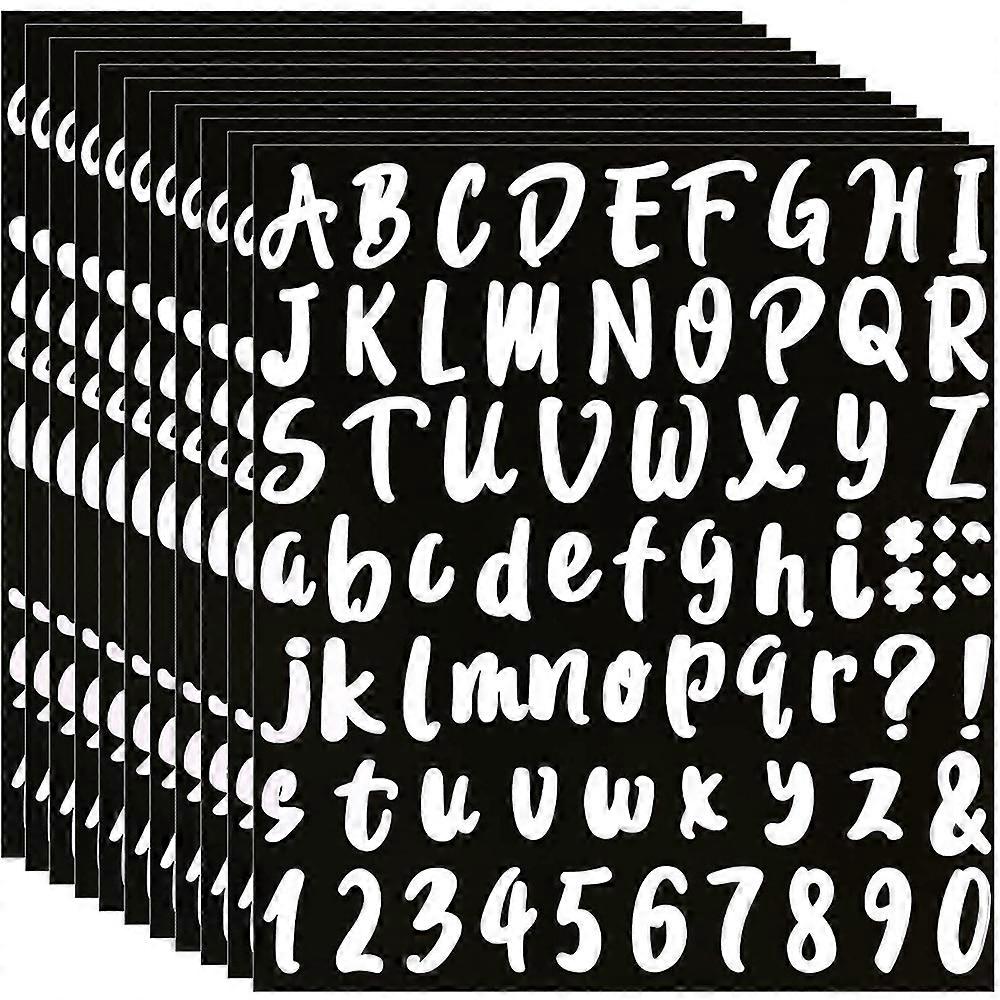 Selbstklebende Nummern- Und Buchstabenetiketten Für Briefkästen Und Türen, 10 Blatt Pro Packung, Weiß, 2,5 Cm Format