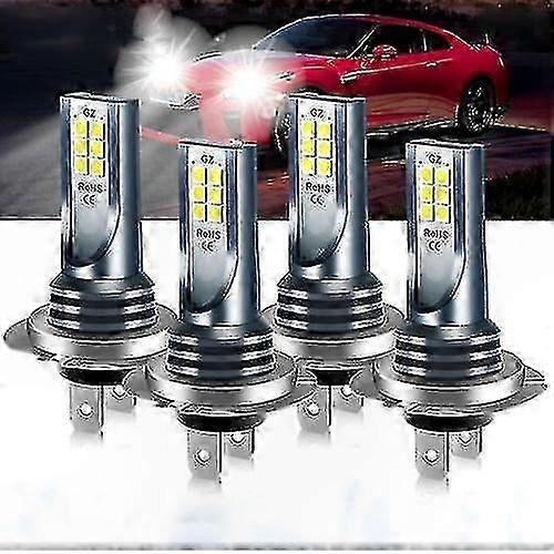 Set Mit 2 H7 220w 60000lm Reinweiß 6000k Led-lampen, Superhelle Abblend- Und Fernlichtscheinwerfer