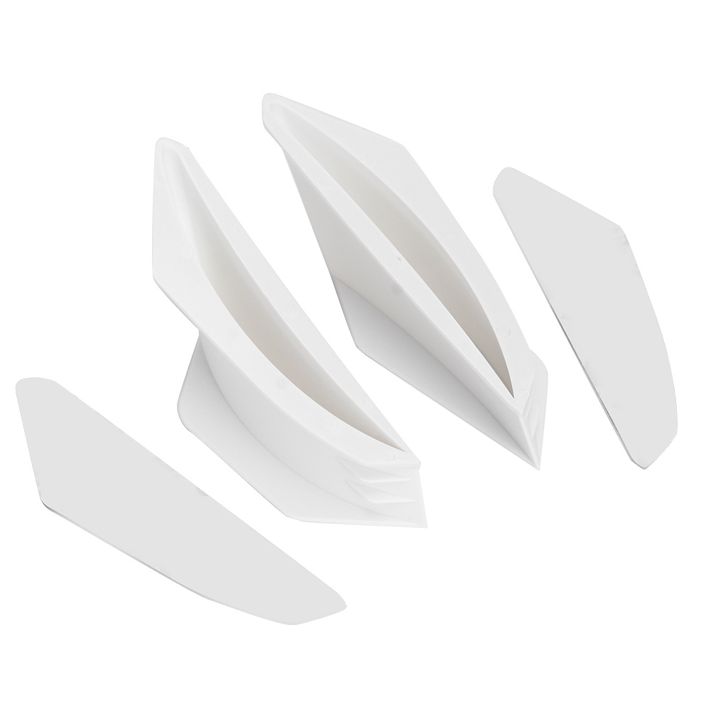 Universelle Aerodynamische Motorradflügel, Modifikationsspoiler, Weißes Zubehör.