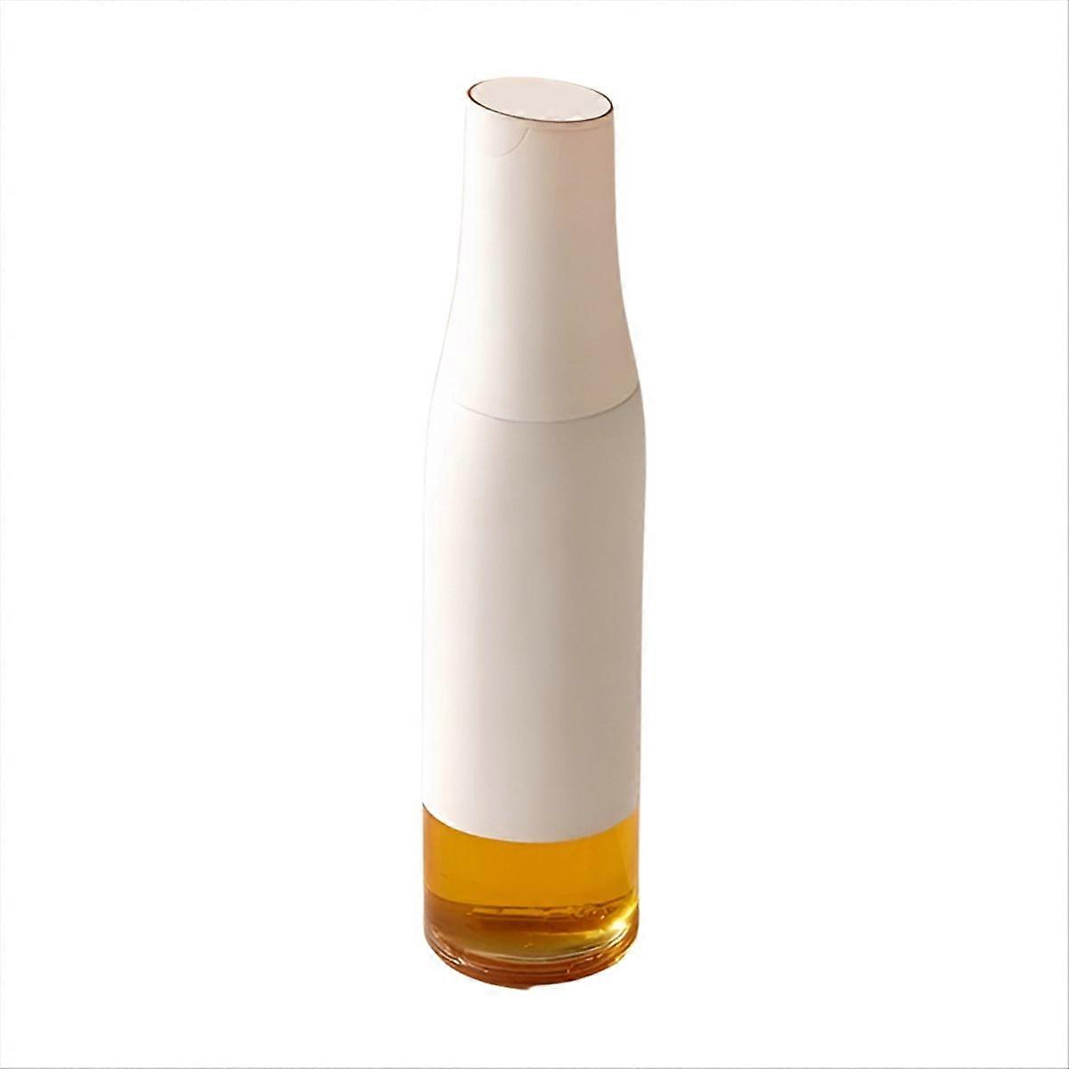 Weiße Glasflasche Mit Automatischem Ausgießer Für Salatdressings Und Olivenöl, Gewürzbehälter, Praktischer Küchenspender