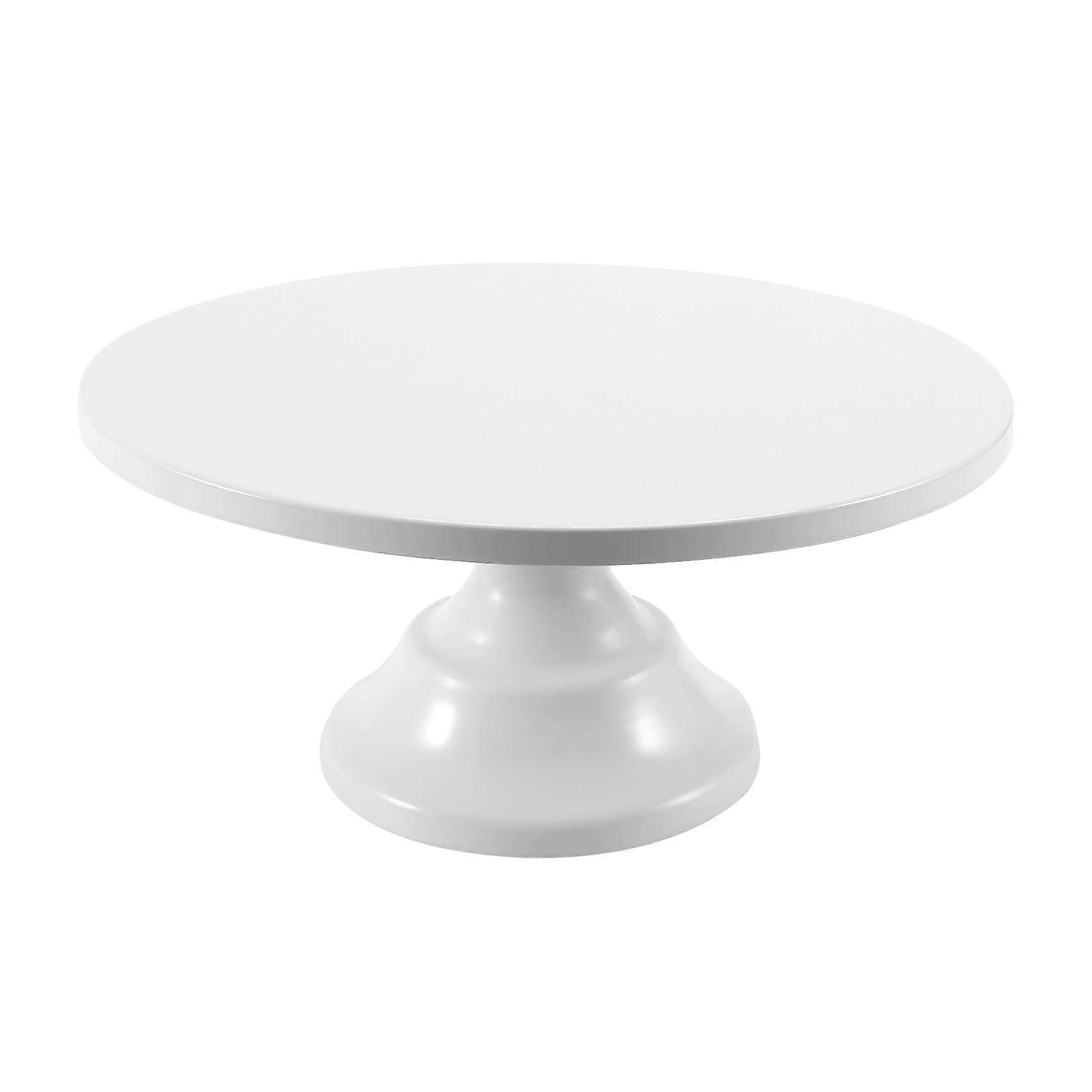 Runde, Weiße Tortenplatte Aus Schmiedeeisen, 30 Cm, Desserttablett Mit Sockel, Ideal Für Gebäck Und Buffets