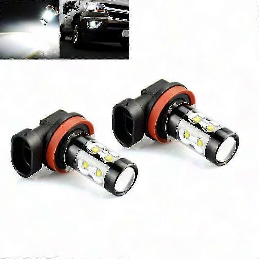 Set Mit 2 Ultrahellen H11-led-lampen, 6000k Kaltweiß, Für Abblend- Oder Fernlicht, Maximale Lichtstärke