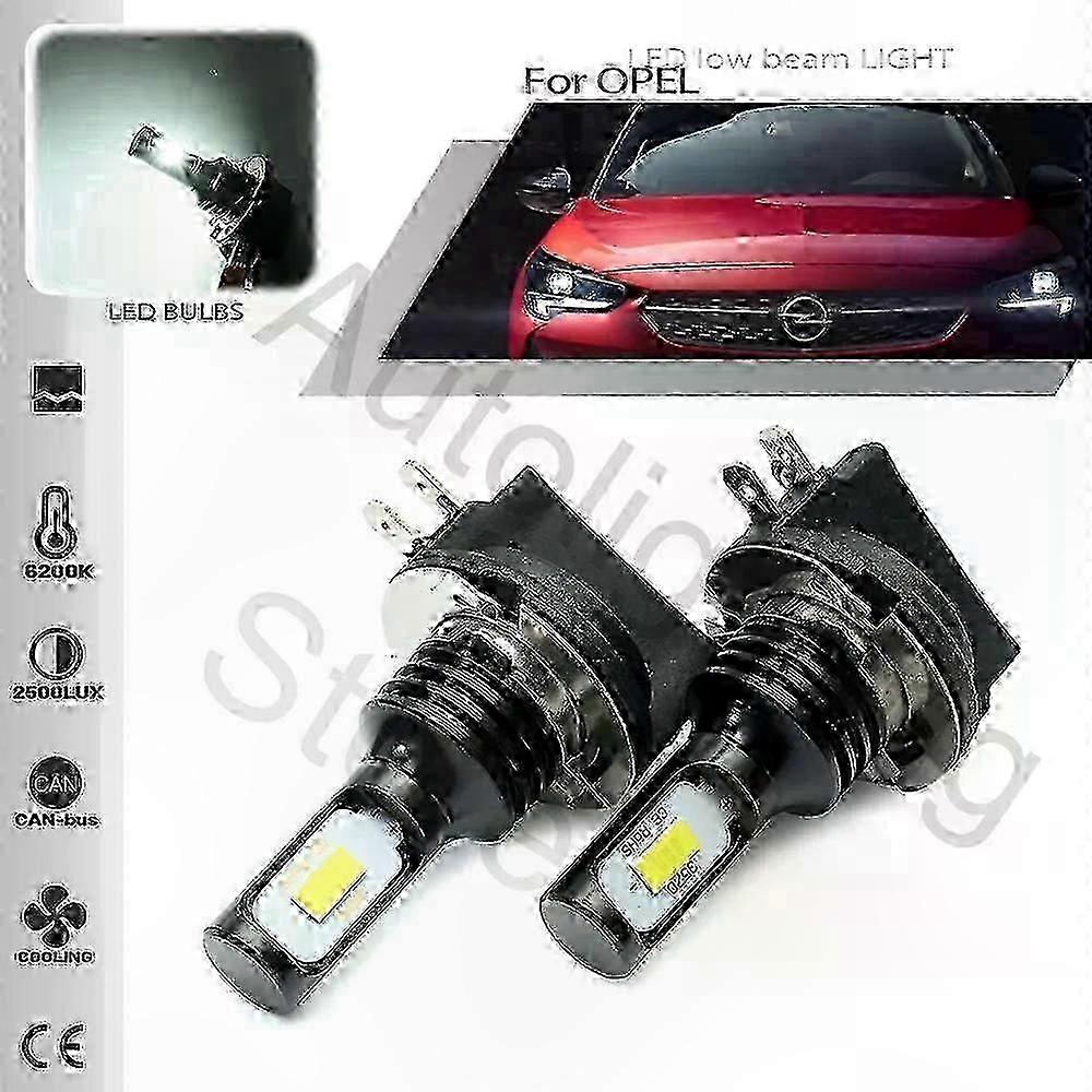 2er-pack Led-abblendlichtlampen, 6500k Weiß, Canbus Csp, 1400lm, Kompatibel Mit Ausgewählten Fahrzeugen