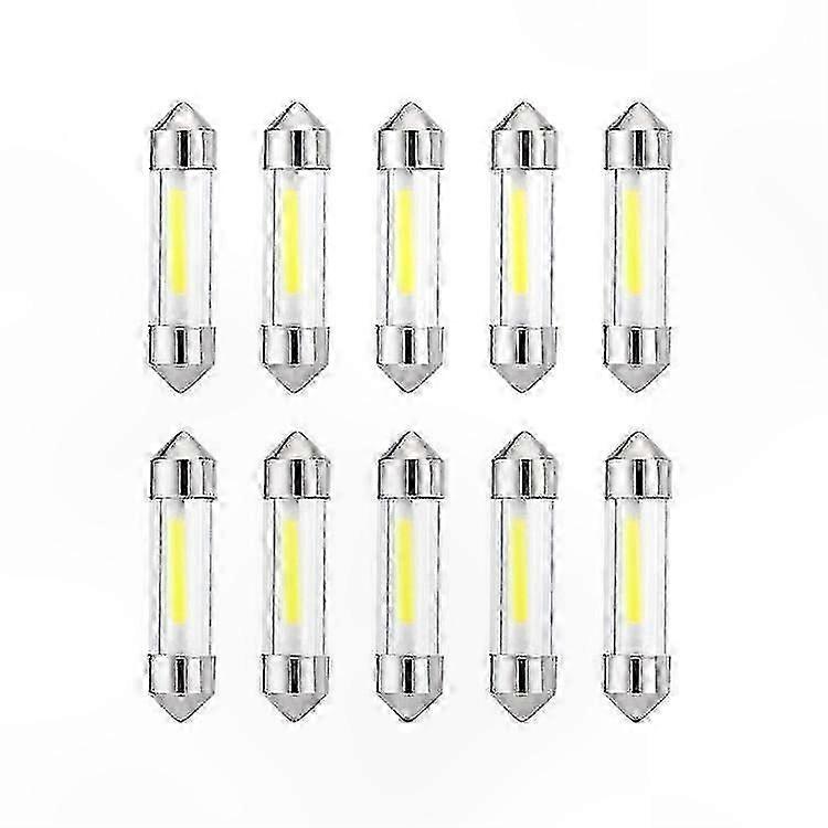 10er-pack Cob-led-lampen (31–41 Mm), 6000 K Weißlicht, 12 V, Für Innenraumbeleuchtung, Kennzeichenbeleuchtung, Leselampen Und Als Ersatz Für Die Fahrzeuginnenbeleuchtung