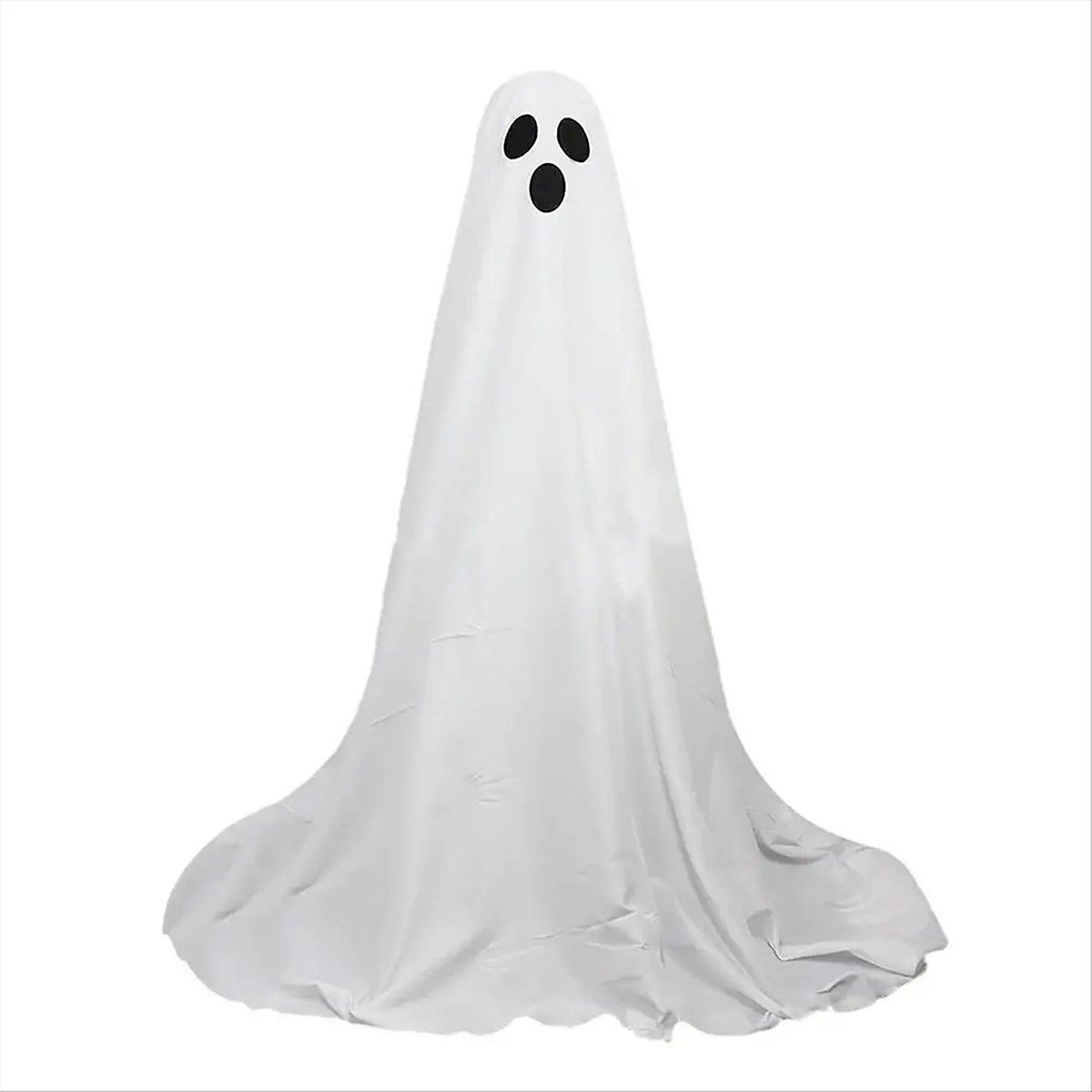Weiße Led-beleuchtete Geisterfigur Für Halloween, Gruselige Leuchtfigur Für Zuhause, Freistehende Weiße Geisterstatue