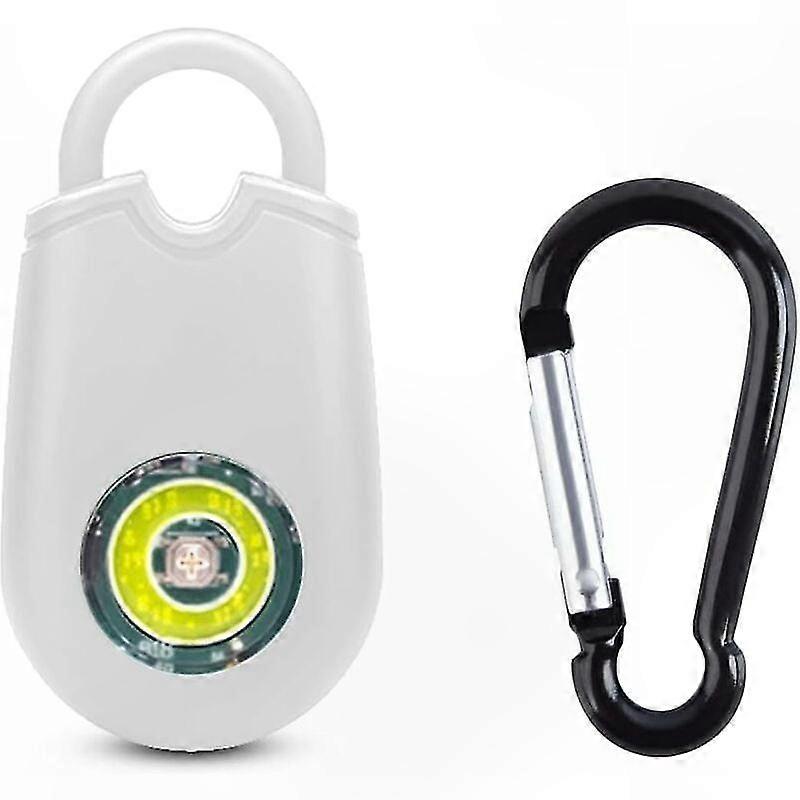 130 Db Lauter Persönlicher Alarm-schlüsselanhänger Für Damen – Kompaktes Sicherheitsgerät Mit Led-licht – Persönlicher Schutz Für Handtaschen – Weiß