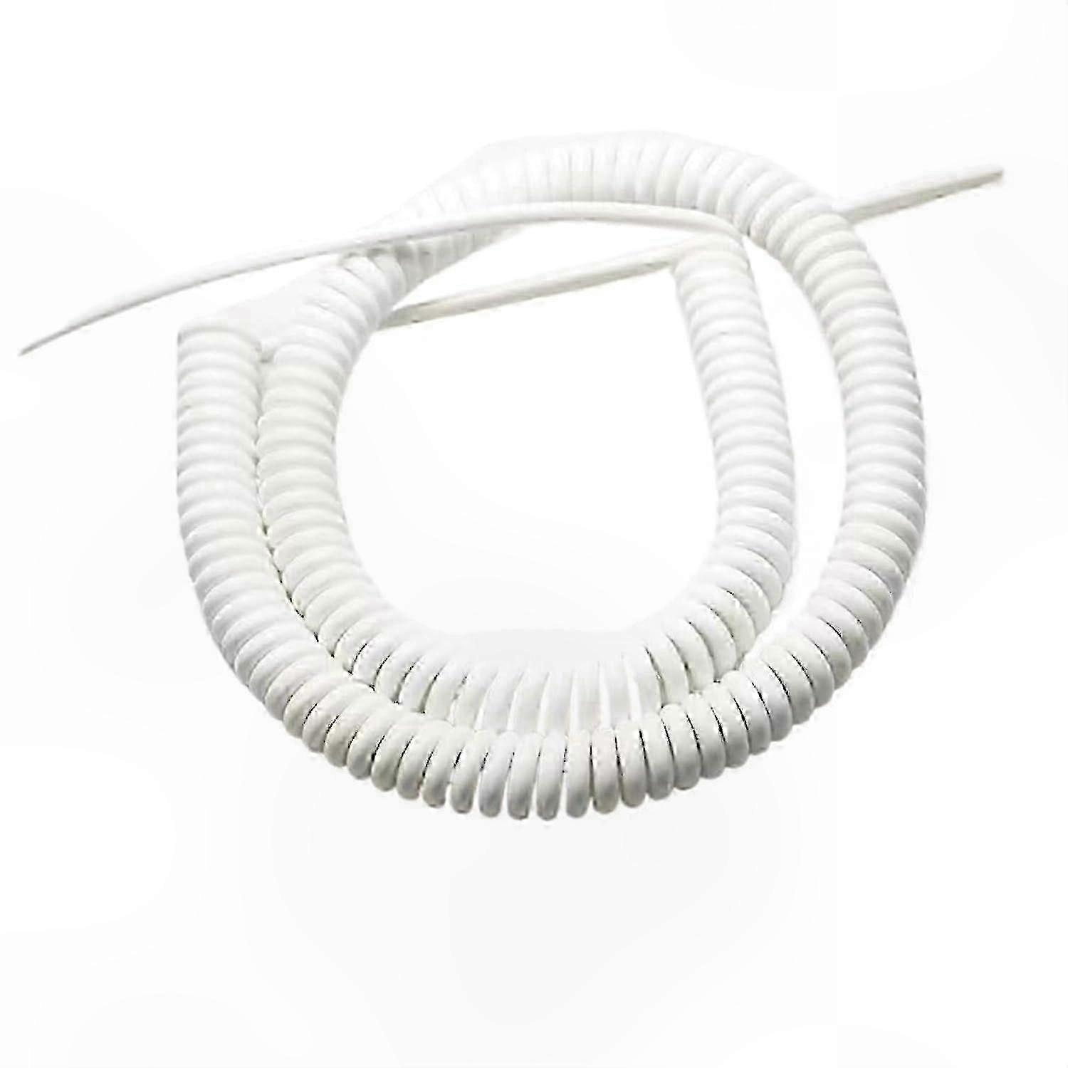 3-adriges, Weißes, Ausziehbares Kabel, 5 Meter Spiralkabel, 15awg Flexibles Netzkabel Für Vielseitige Einsatzmöglichkeiten