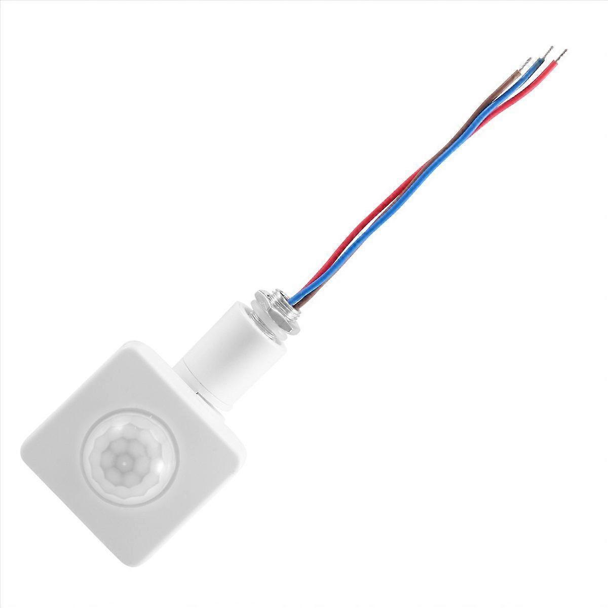 220-v-infrarot-präsenzsensor (weiß) – Pir-bewegungsmelder Für Automatische Beleuchtung, Infrarot-personenschalter, Wandmontagegerät