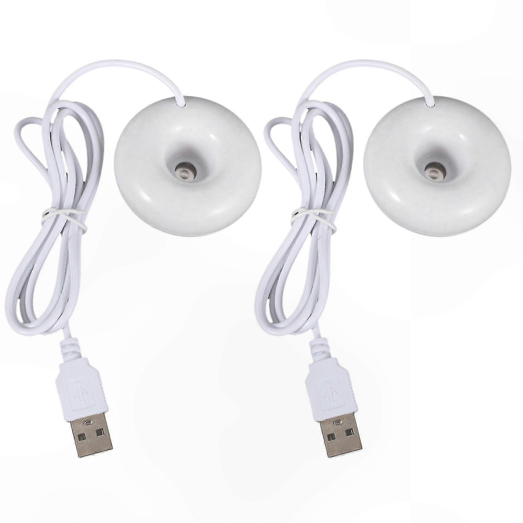 Mini-luftbefeuchter Mit Usb-anschluss In Form Eines Weißen Donuts, Luftreiniger Für Büro, Zuhause Und Reisen, Kompaktes Design Fürs Büro