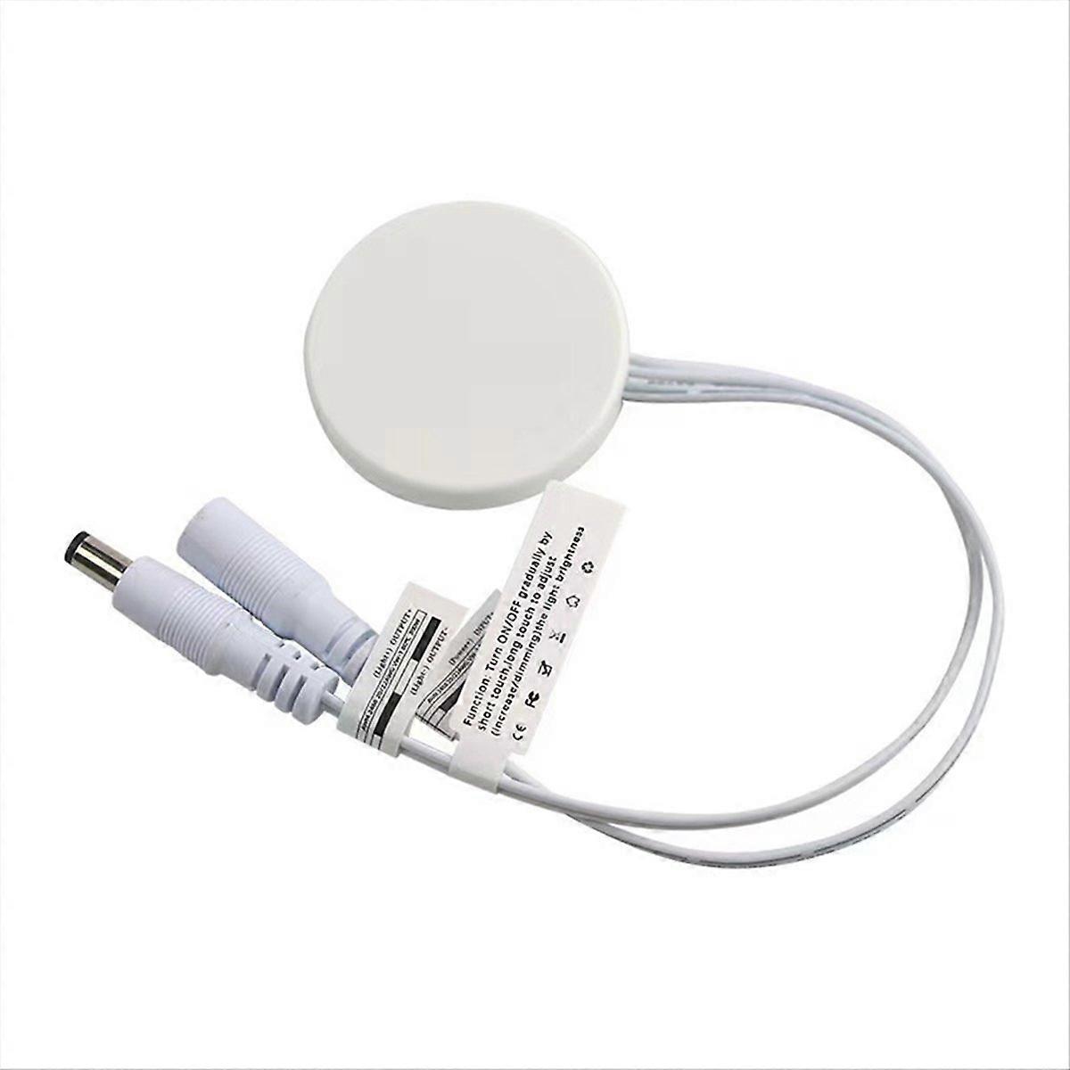 Weißer Led-touch-wandschalter Mit Dimmer, Versenktem Berührungssensor, Holzfront, Schraubenlose Dimmung